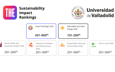 Puesto 601 mundial para la UVa en la edición 2026 de THE Sustainability Impact Ratings